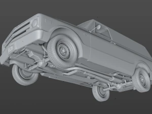 chevy c10 panel truck 1968 3D Model
