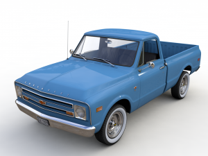 chevy c10 pickup fleetside truck 1968 3D Model