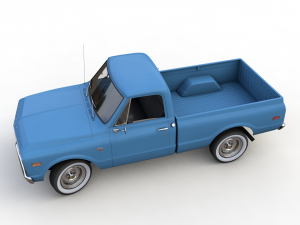 chevy c10 pickup fleetside truck 1968 3Dモデル