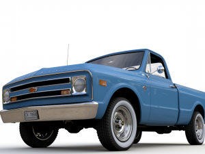 chevy c10 pickup fleetside truck 1968 3Dモデル