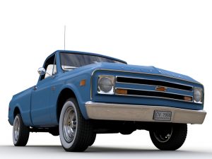 chevy c10 pickup fleetside truck 1968 3Dモデル