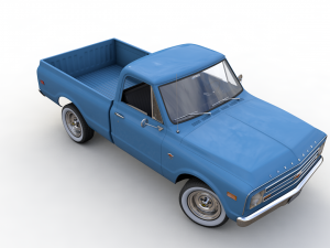 chevy c10 pickup fleetside truck 1968 3Dモデル