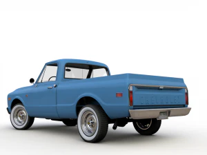 chevy c10 pickup fleetside truck 1968 3D Model