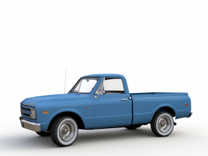 chevy c10 pickup fleetside truck 1968 3Dモデル
