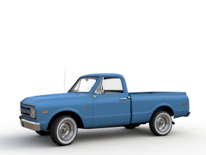 chevy c10 pickup fleetside truck 1968 3D Model