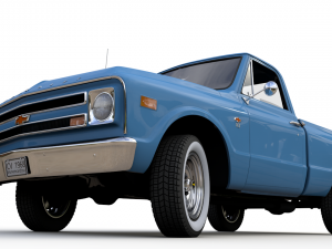 chevy c10 pickup fleetside truck 1968 3Dモデル