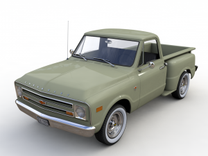 chevy c10 pickup stepside truck 1968 3D Model