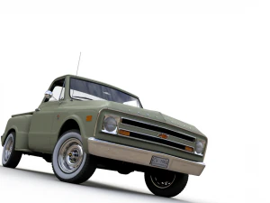 chevy c10 pickup stepside truck 1968 3D Model