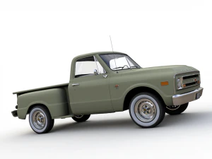 chevy c10 pickup stepside truck 1968 3D Model