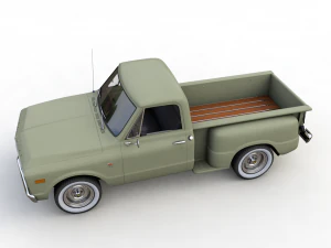 chevy c10 pickup stepside truck 1968 3D Model