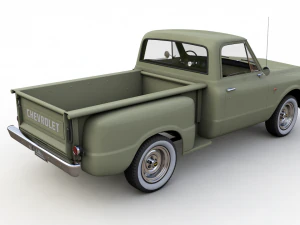 chevy c10 pickup stepside truck 1968 3D Model
