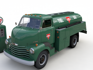 chevy 6400 fuel truck 1949 3D Model