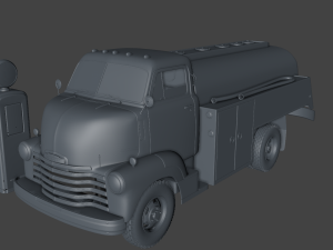 chevy 6400 fuel truck 1949 3Dモデル