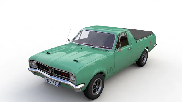 holden hg ute gts 1971 3D Model .c4d .max .obj .3ds .fbx .stl .blend 