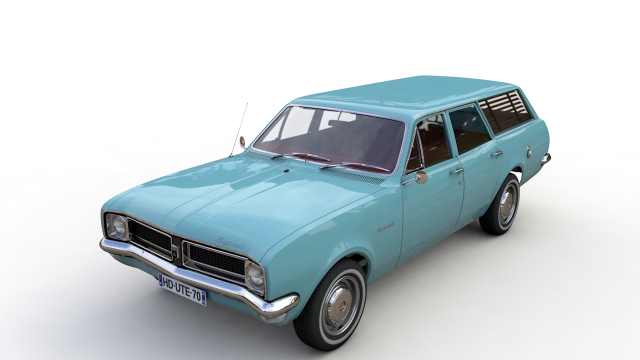 holden hg kingswood wagon 1970 3D Model .c4d .max .obj .3ds .fbx .stl .blend 