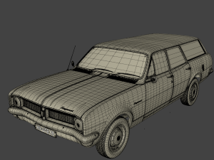 holden hg kingswood wagon 1970 3D Model