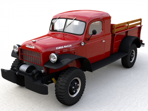 dodge power wagon x-cab 1946 3D Model