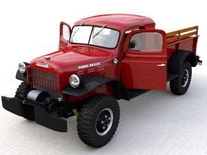 dodge power wagon x-cab 1946 3D Model