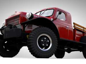 dodge power wagon x-cab 1946 3D Model