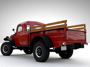 dodge power wagon x-cab 1946 3D Model