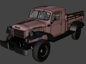 dodge power wagon x-cab 1946 3D Model