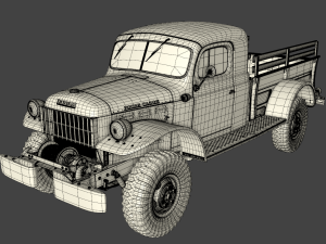dodge power wagon x-cab 1946 3D Model