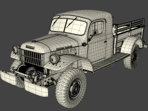 dodge power wagon x-cab 1946 3D Model