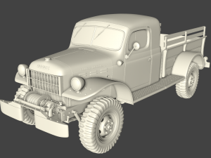 dodge power wagon x-cab 1946 3D Model