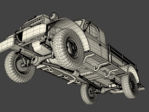 dodge power wagon x-cab 1946 3D Model