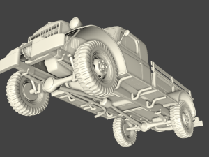 dodge power wagon x-cab 1946 3D Model
