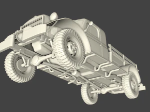 dodge power wagon x-cab 1946 3D Model
