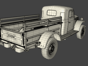 dodge power wagon x-cab 1946 3D Model