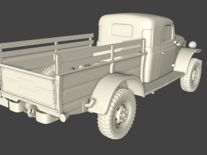 dodge power wagon x-cab 1946 3D Model