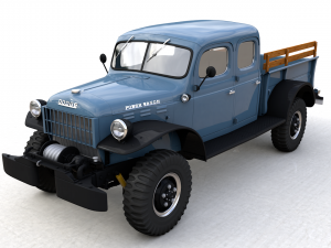 dodge power wagon crew cab 1946 Modelo 3D
