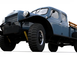 dodge power wagon crew cab 1946 3D Model
