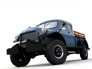 dodge power wagon crew cab 1946 3D Model