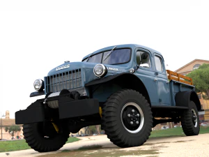 dodge power wagon crew cab 1946 3D Model