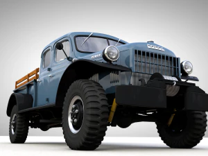 dodge power wagon crew cab 1946 3D Model