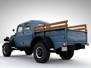 dodge power wagon crew cab 1946 3D Model