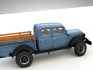 dodge power wagon crew cab 1946 3D Model