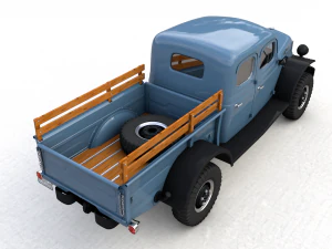 dodge power wagon crew cab 1946 3D Model
