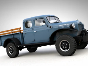 dodge power wagon crew cab 1946 3D Model