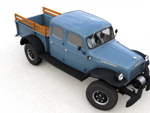 dodge power wagon crew cab 1946 3D Model