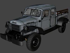 dodge power wagon crew cab 1946 3D Model