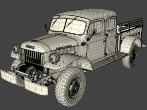 dodge power wagon crew cab 1946 3Dモデル