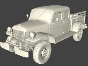 dodge power wagon crew cab 1946 3D Model