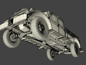 dodge power wagon crew cab 1946 3D Model