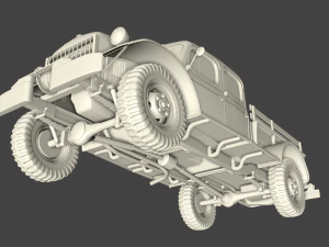 dodge power wagon crew cab 1946 3D Model