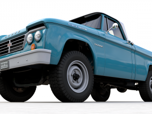dodge power wagon single cab 1964 3D Модель