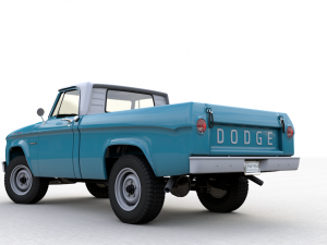dodge power wagon single cab 1964 3D Модель